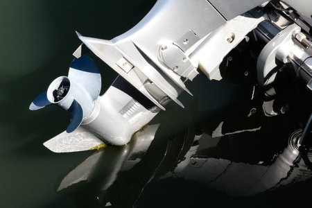 Motor of a boatの写真素材