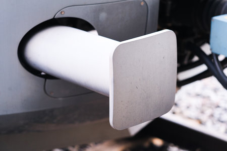 White bumper on a train