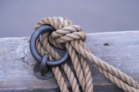A rope knot on a  ring