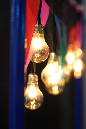 Light bulbs at a party