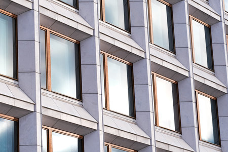 Windows on an office building