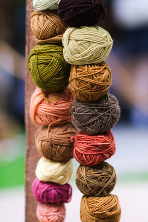 Balls of wool in different colours
