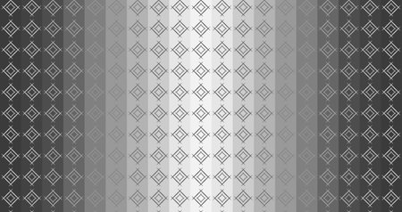 Monochrome grayscale simple geometric stripe gradation design with rhombus elements in a seamless vector repeat pattern.のイラスト素材