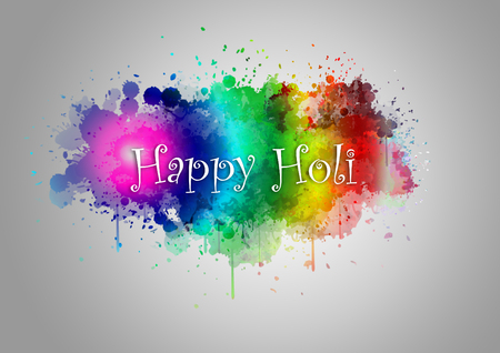 illustration of abstract colorful Indian Festivel Happy Holi backgroundの写真素材