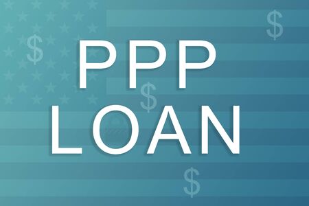 PPP or Paycheck Protection Program business loan as coronavirus or covid-19 aid conceptの写真素材