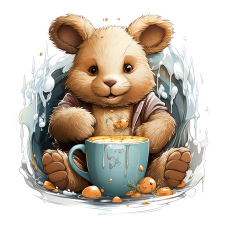 Hamster t-shirt design t illustration, Generative Aiの素材