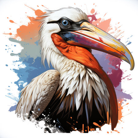 Pelican t-shirt design illustration, Generative Aiの素材