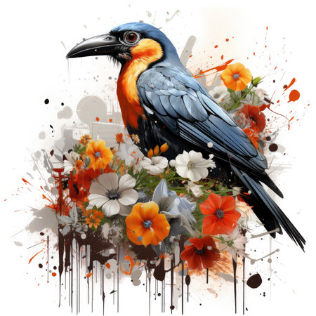 Toucan t-shirt design illustration, Generative Aiの素材