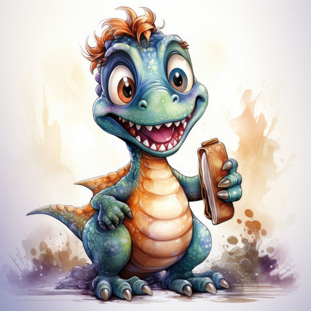 Waterco dinosaurs illustration, Generative Aiの素材