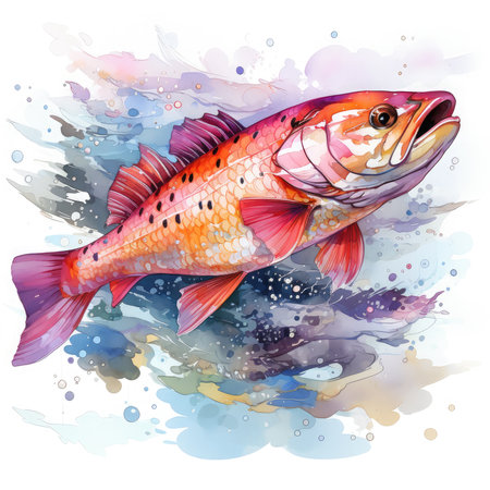 Waterco Lure Legend white background illustration, Generative Aiの素材