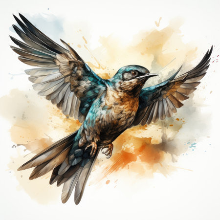 Waterco Nighthawk white background illustration, Generative Aiの素材