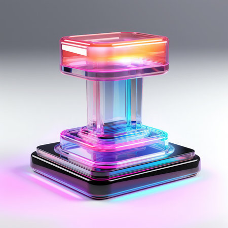 3d black friday neon light glow podium Watercolor Clipart, Generative Aiの素材