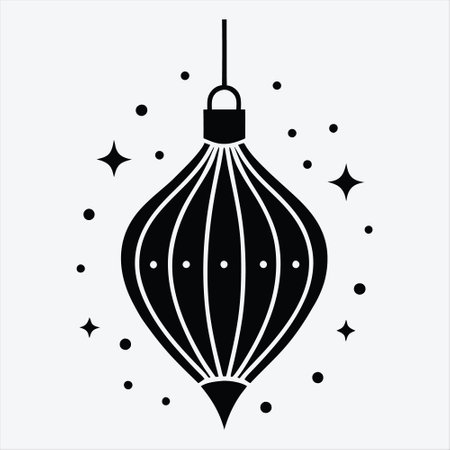 Happy New year Silhouette White background illustrationのイラスト素材