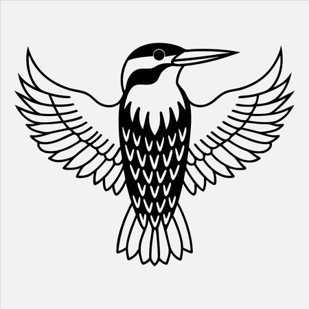 Vector image of a woodpecker on a light gray background.のイラスト素材