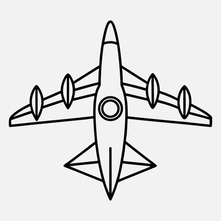 Airplane Icon. Airplane Vector Illustration on White Background.のイラスト素材