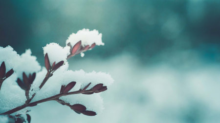 Beautiful winter background with snowflakes and bokeh.の素材