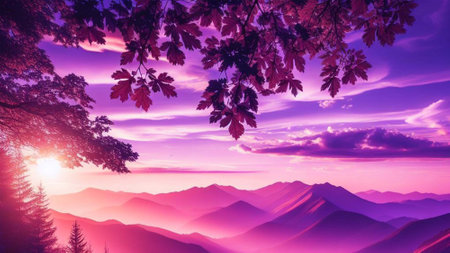 Beautiful purple tones as the background image.の素材