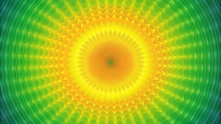Simple multi-pattern background with yellow-green gradient.