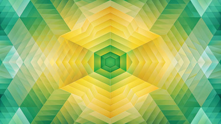 Simple multi-pattern background with yellow-green gradient.