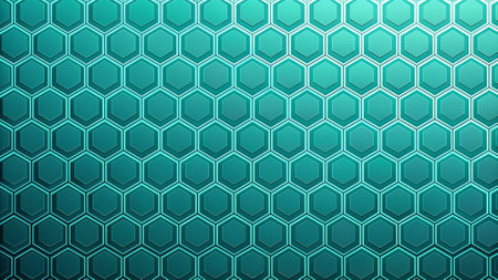 Lines pattern with blue-green gradient.