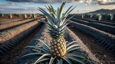 Pineapple Farm in Gran Canaria, Canary Islands, Spainの写真素材