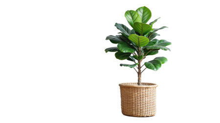 Ficus in a pot on a white background. Isolate.の写真素材