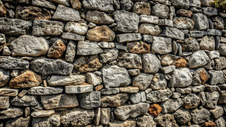 Background of stone wall texture. Stone wall texture background. Stone wall backgroundの写真素材