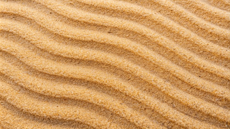 Close up of sand texture background. Top view of sand pattern.