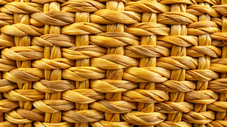 Texture of a wicker basket as background. Close-up.