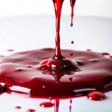 pouring red wine on a white background. close-up.の写真素材