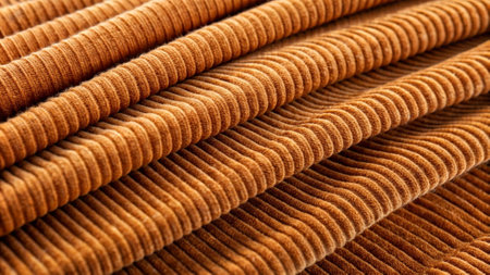 Close up of brown fabric texture background. Selective focus. Macro.