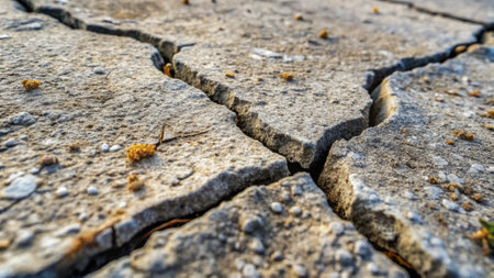 Cracks in the ground. The concept of drought and drought.の写真素材