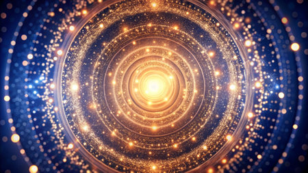 Abstract technology background. Fractal art. Visionary surreal artwork. Mixed mediaの写真素材