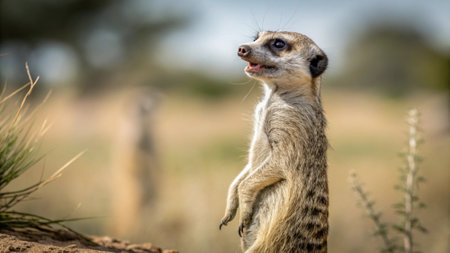 Meerkat or suricate, Suricata suricattaの写真素材