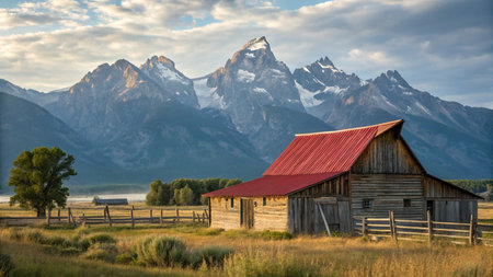 Old Barn in the Grand Teton National Park, Wyoming, USA