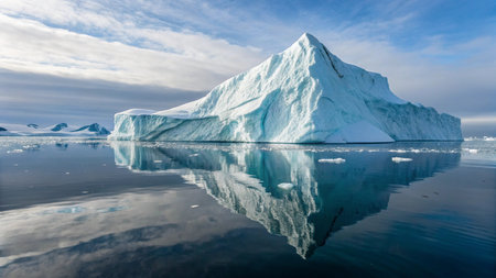 Antarctic iceberg in the Glacier Lagoon, Ilulissat, Greenlandの写真素材