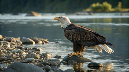 Bald Eagle (Haliaeetus leucocephalus)の写真素材