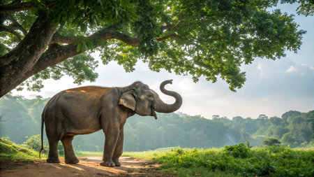 Asian elephant in Chiangmai,Thailand,Asia.の写真素材