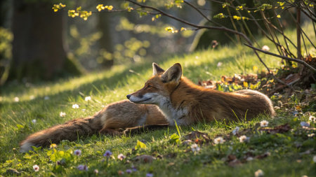 Red foxes (Vulpes vulpes) in the UKの写真素材