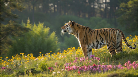 Siberian tiger,Panthera tigris altaicaの写真素材