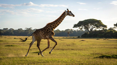 Giraffe in Serengeti National Park, Tanzania, Africaの写真素材