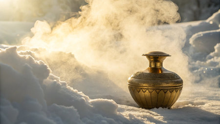 Smoke from an old lamp.