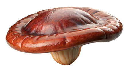 Lingzhi mushroom isolated on white background. Clipping path