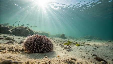 Sea urchin in the Red Sea, Eilat Israelの写真素材