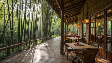 Bamboo forest in Arashiyama, Kyoto, Japan.の写真素材