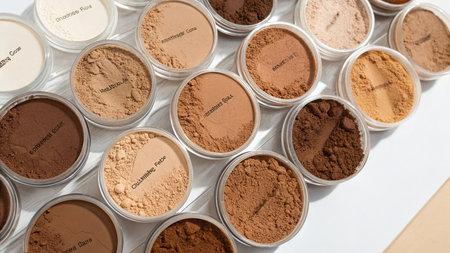 Cocoa powder in a jar on white background, closeupの写真素材