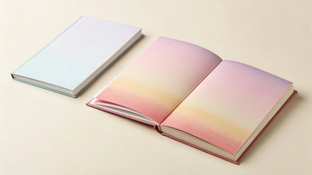 Blank book on the white background. Back to school concept.