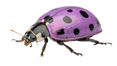 ladybug isolated on white background close up. macro insect.の写真素材