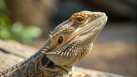 Bearded Dragon, Pogona vitticeps, is a species of agamid lizard in the family Agamidae.の写真素材