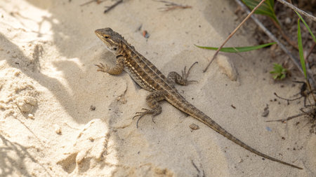 Lizard on the beach of Cayo Largo, Cuba.の写真素材